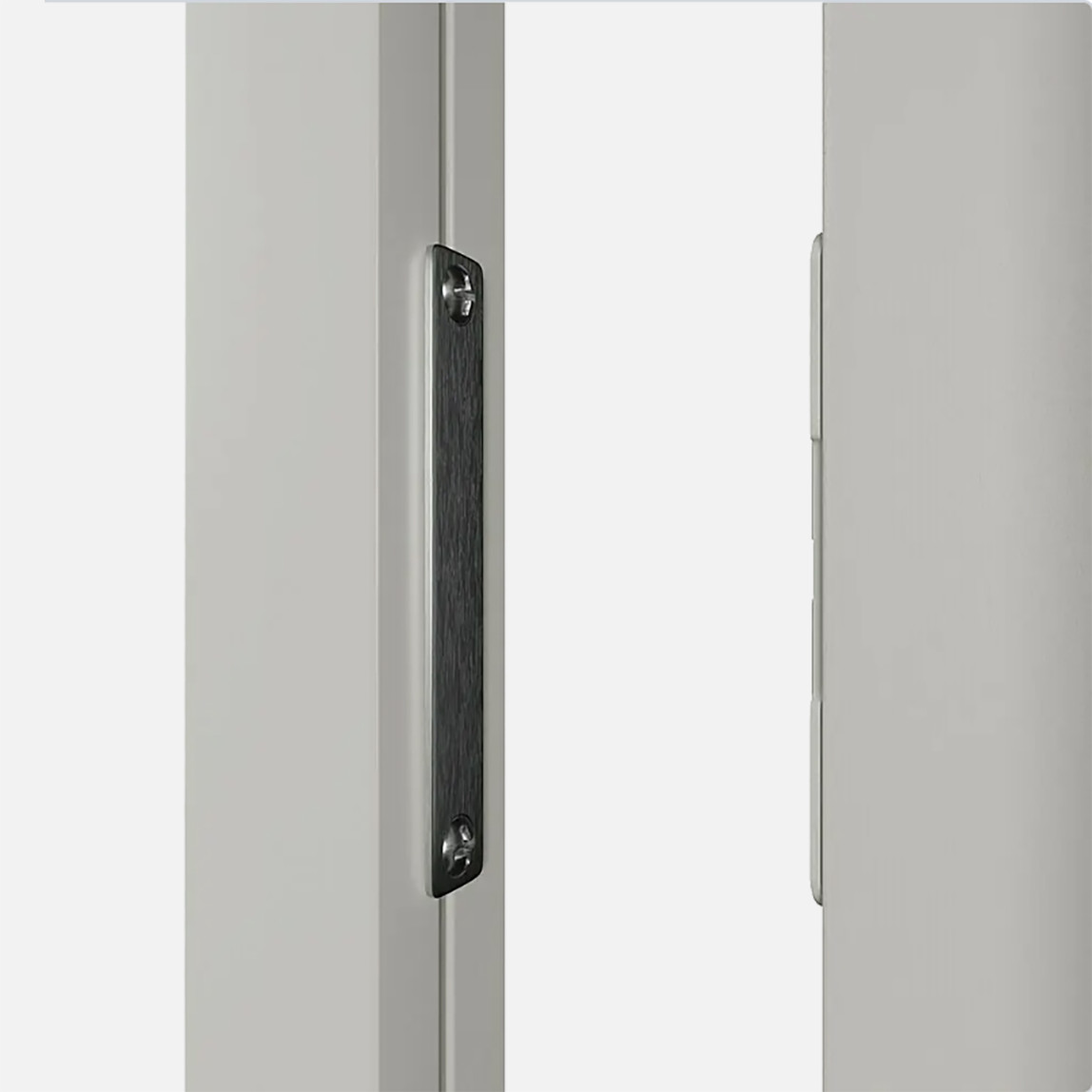    Katlanır PVC Camlı Akordiyon Kapı Beyaz 