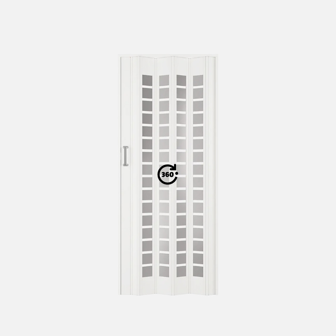    Katlanır PVC Camlı Akordiyon Kapı Beyaz 