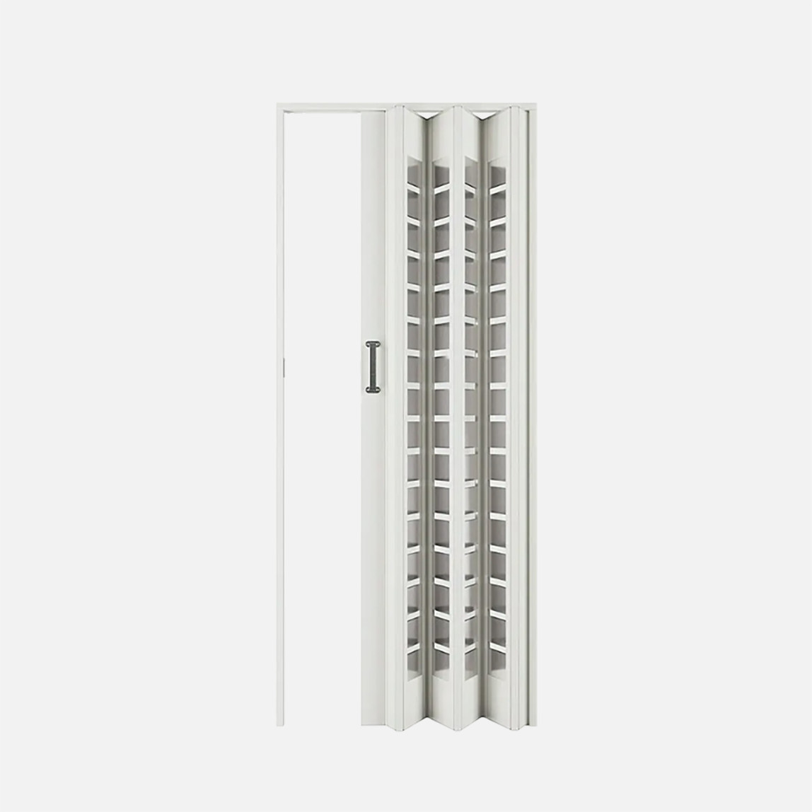    Katlanır PVC Camlı Akordiyon Kapı Beyaz 