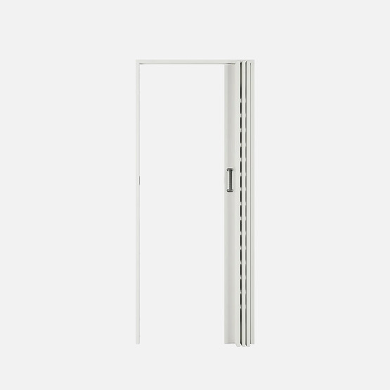 Katlanır PVC Camlı Akordiyon Kapı Beyaz