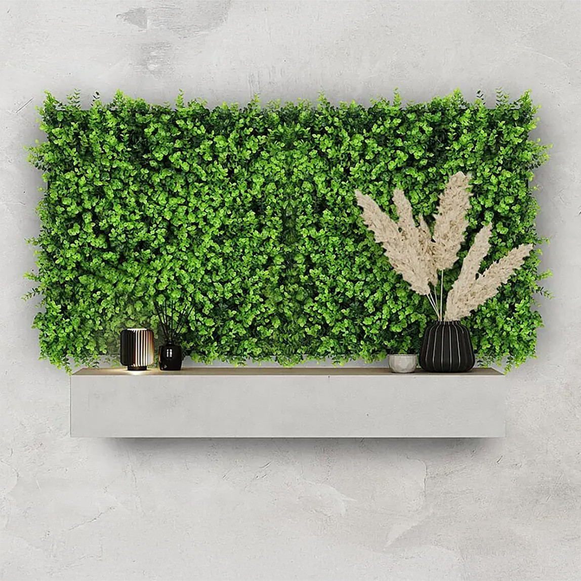    Yapay Bitki Kaplamalı Duvar Paneli Yeşil Çim 