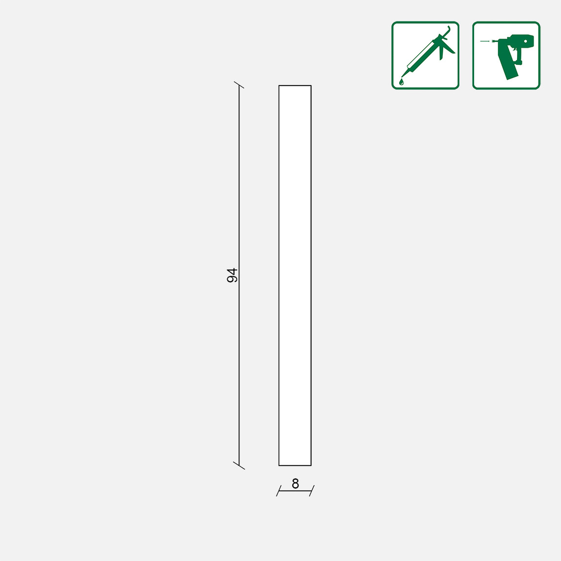   Ham MDF Duvar Kaplama Çıtası 1180x94x8mm 6 Parça
 