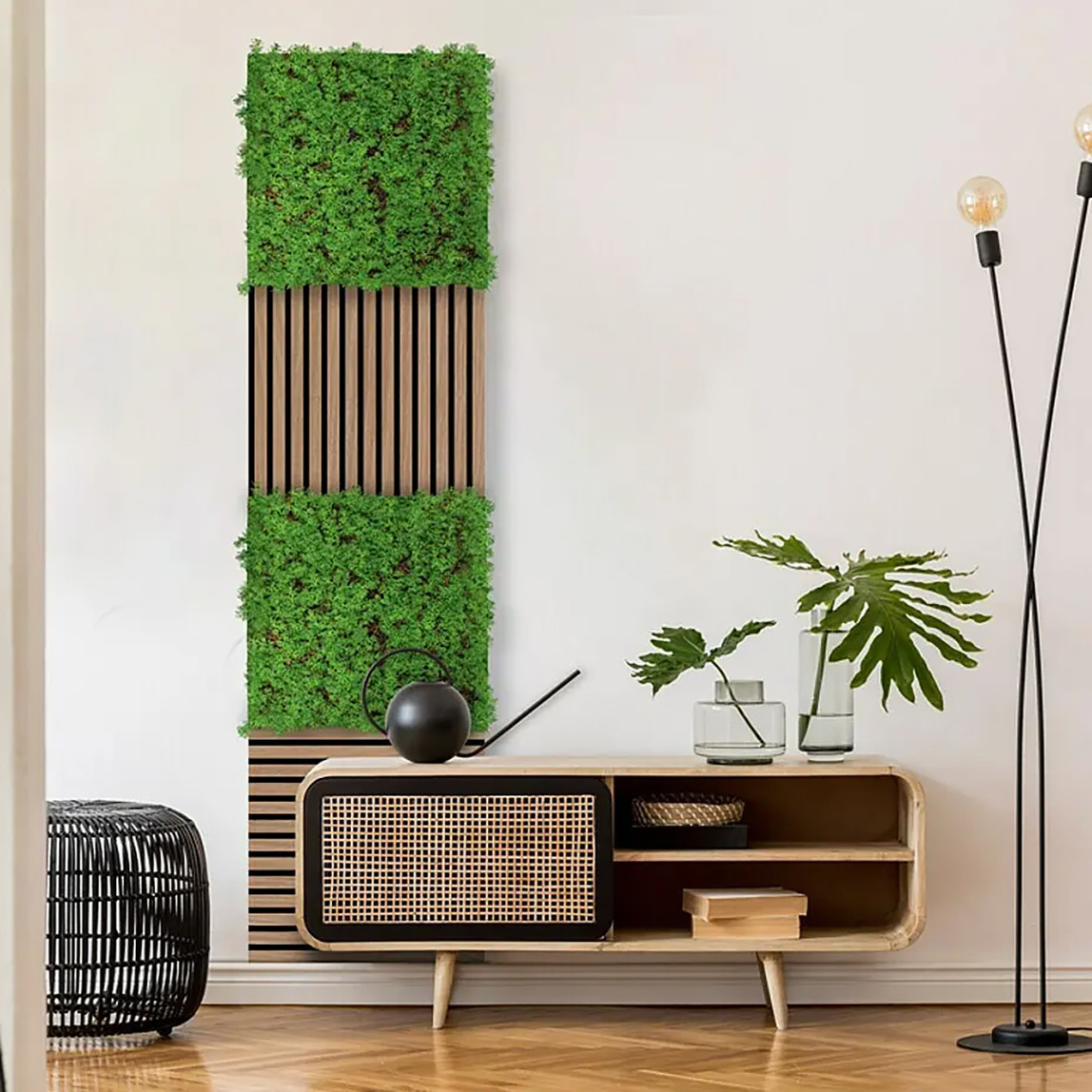    Yapay Bitki Kaplamalı Duvar Paneli Çay Ağacı 