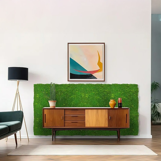 Yapay Bitki Kaplamalı Duvar Paneli Açık Yeşil