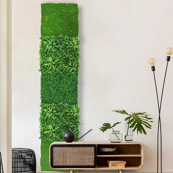 Yapay Bitki Kaplamalı Duvar Paneli Açık Yeşil