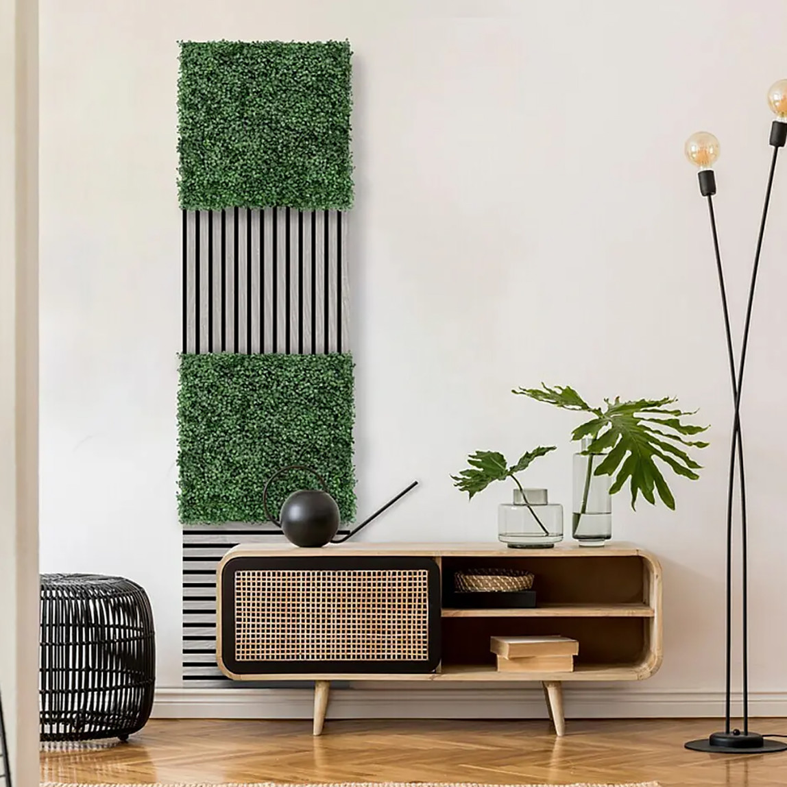    Yapay Bitki Kaplamalı Duvar Paneli Koyu Yeşil 