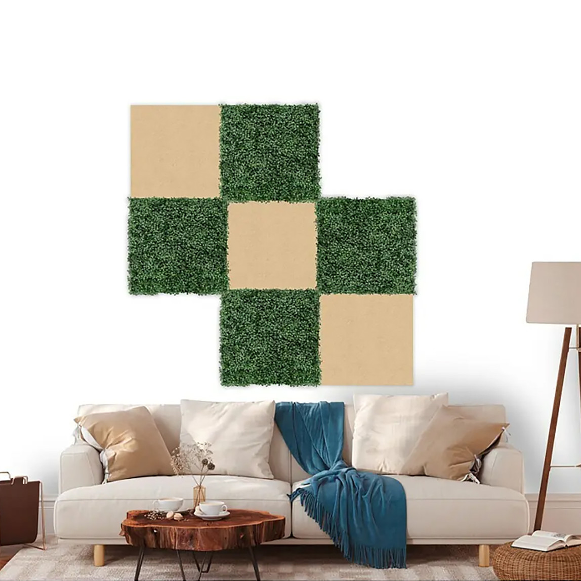    Yapay Bitki Kaplamalı Duvar Paneli Koyu Yeşil 