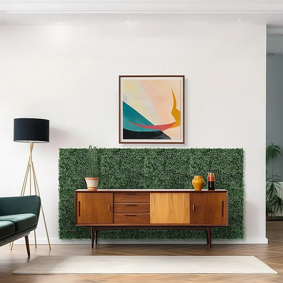 Yapay Bitki Kaplamalı Duvar Paneli Koyu Yeşil