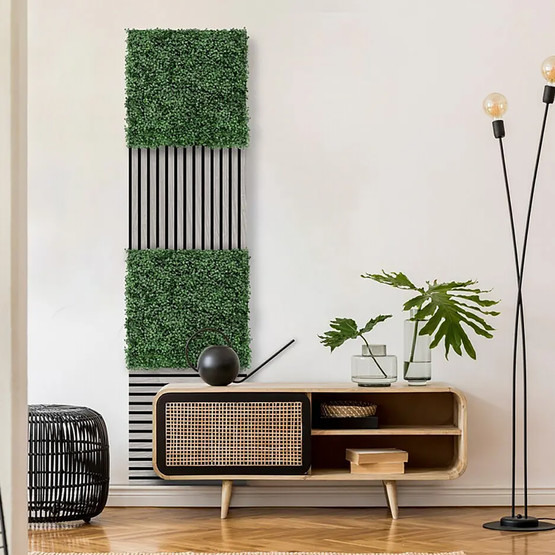 Yapay Bitki Kaplamalı Duvar Paneli Koyu Yeşil