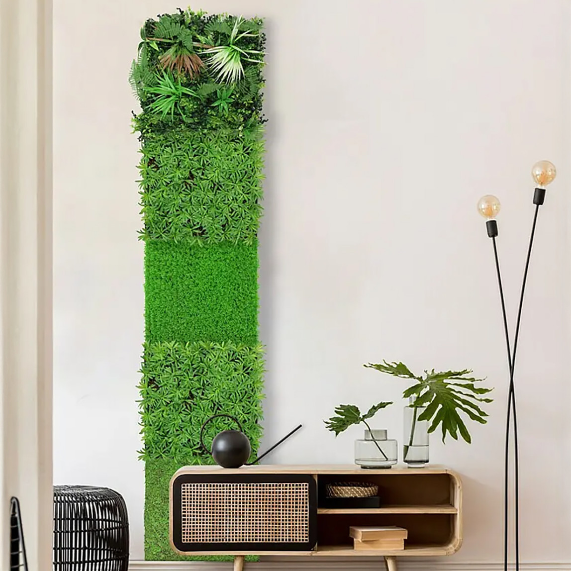    Yapay Bitki Kaplamalı Duvar Paneli Karışık Bitkiler 