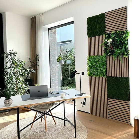 Yapay Bitki Kaplamalı Duvar Paneli Karışık Bitkiler