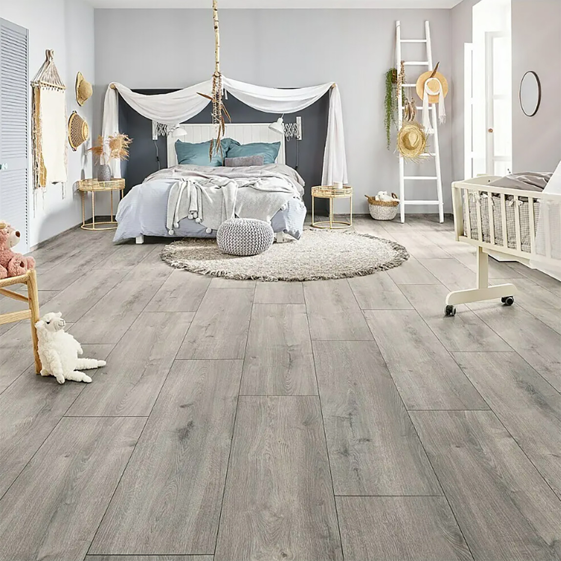    Logoclic Vinto Meşe 32.Sınıf Laminat Parke Derzli 1288x330x8 mm 2,55 m² 