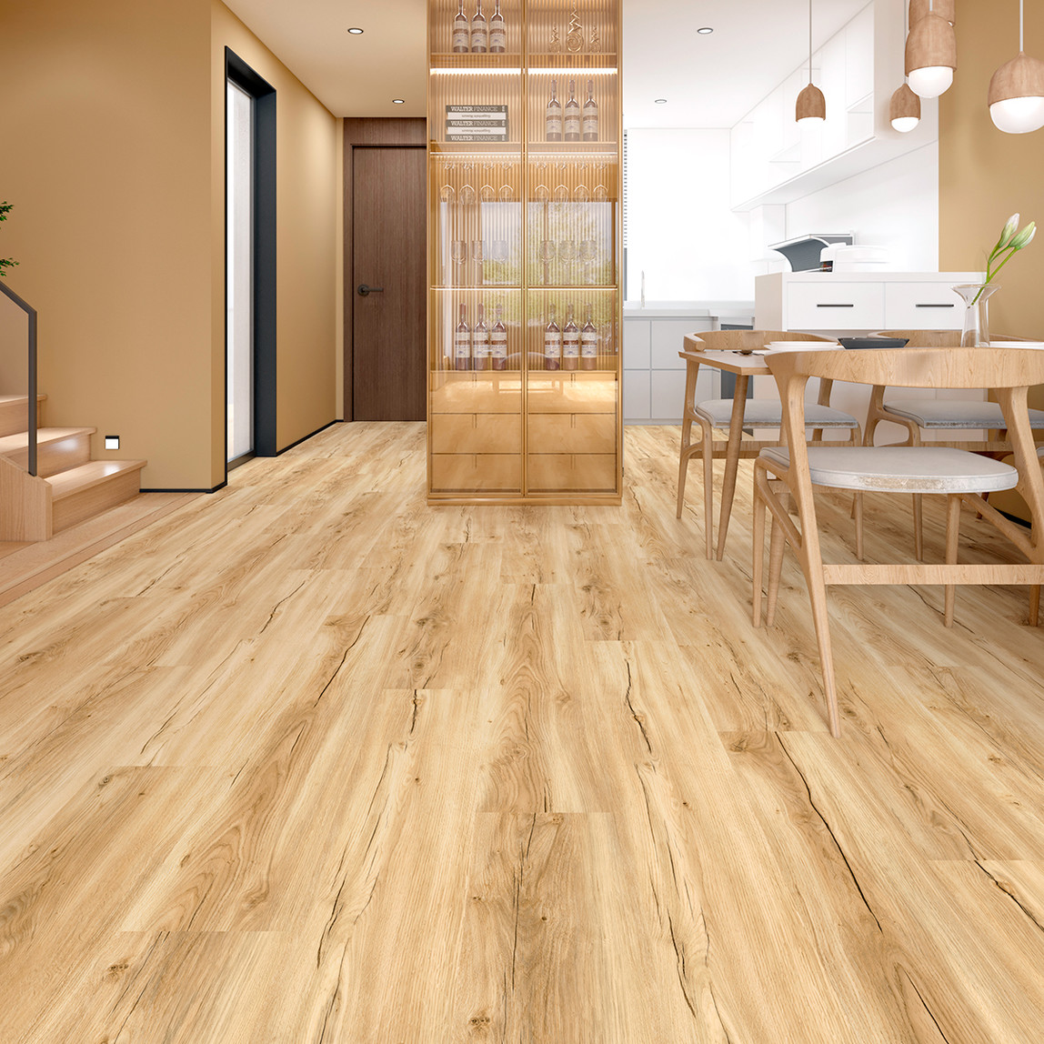    Sierra Vinil Karo Zemin Kaplaması Açık Meşe 1220x229x4 mm 