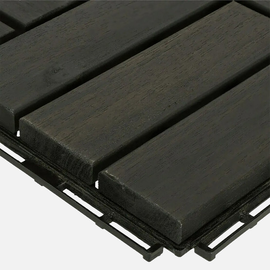 Akasya Ahşap Yer Döşemesi Antrasit 5 Adet 30*30*2 cm  

