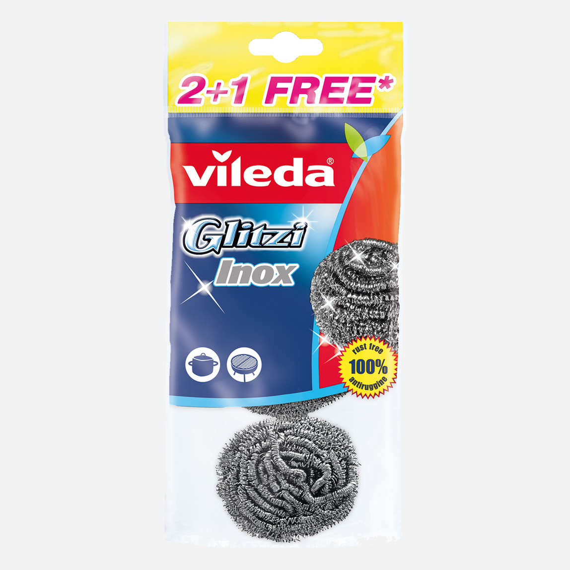    Vileda Çelik Inox 3'lü Yuvarlak Sünger 