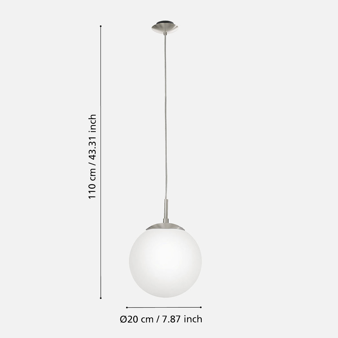    Eglo Rondo 60 W E27 Duy 20cm Sarkıt  