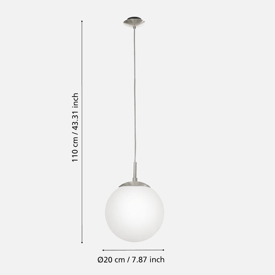 Eglo Rondo 60 W E27 Duy 20cm Sarkıt 