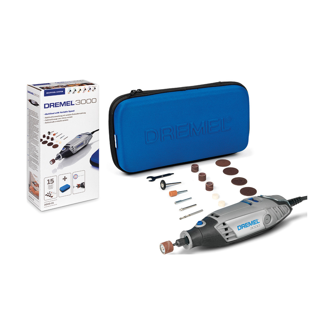    Dremel 3000 F0133000JC 130W 15 Parça Aksesuarlı Çok Amaçlı El Motoru 