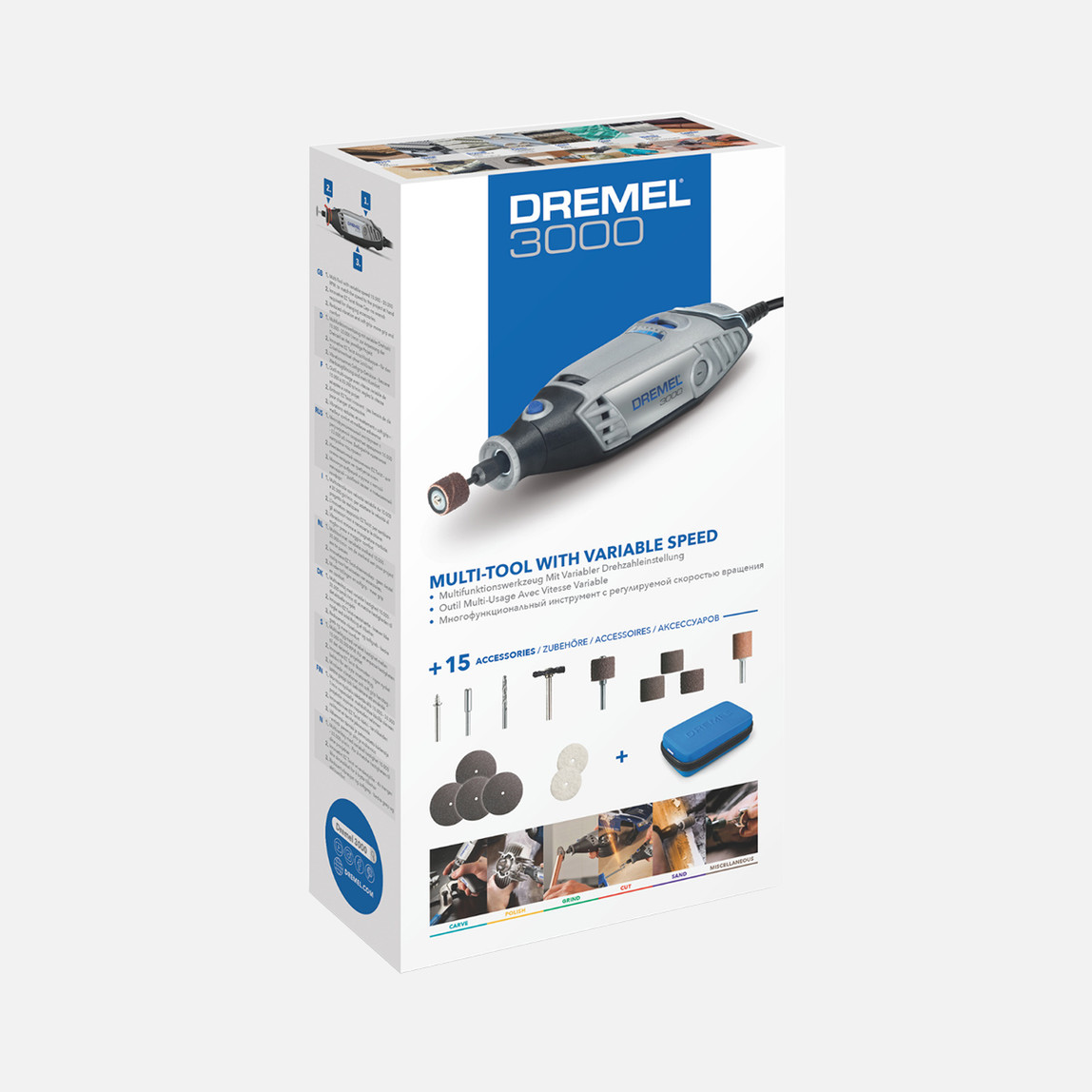    Dremel 3000 F0133000JC 130W 15 Parça Aksesuarlı Çok Amaçlı El Motoru 