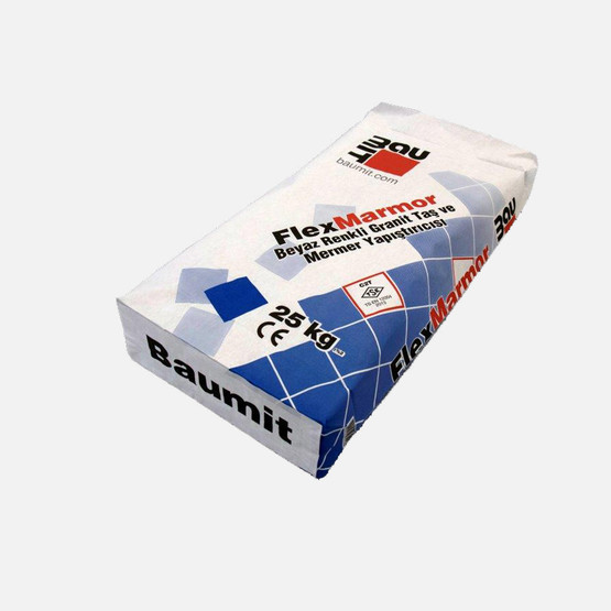 Baumit Baumacol FlexMarmor Beyaz C2T 25kg Mermer,Granit,Mozaik,Seramik Yapıştırıcısı