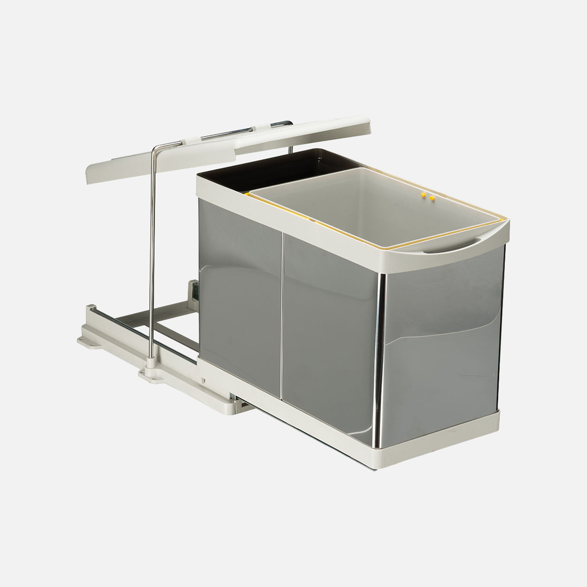    Pelikan Raylı Paslanmaz Çöp Kutusu 16+1L Gri 