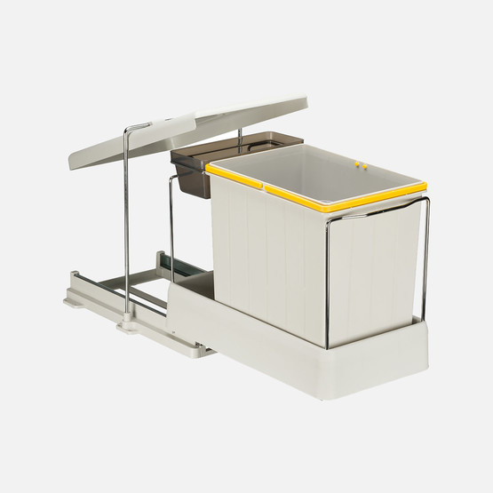 Pelikan 81552 Raylı Plastik Çöp Kutusu 16+1L Açık Gri