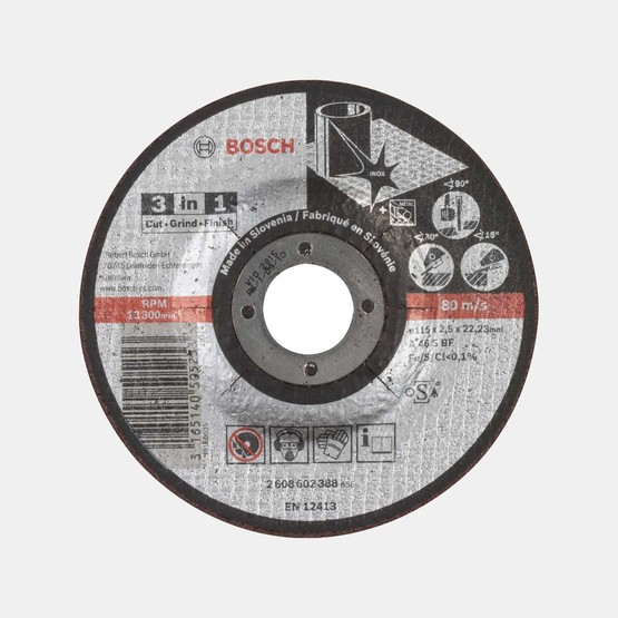 Bosch 3'ü Birarada  115x2,2 mm Kesmetaşlamapolisaj 