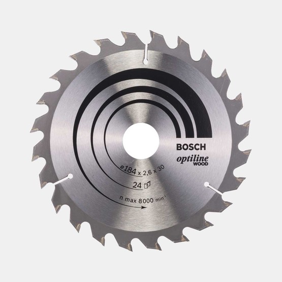 Bosch Optiline Daire Testere Bıçağı  184x30 mm  24 Diş 