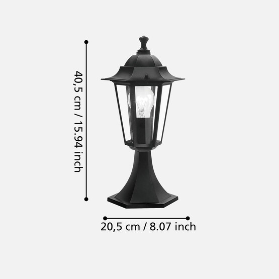 Eglo Laterna 4 Babaüstü Siyah  