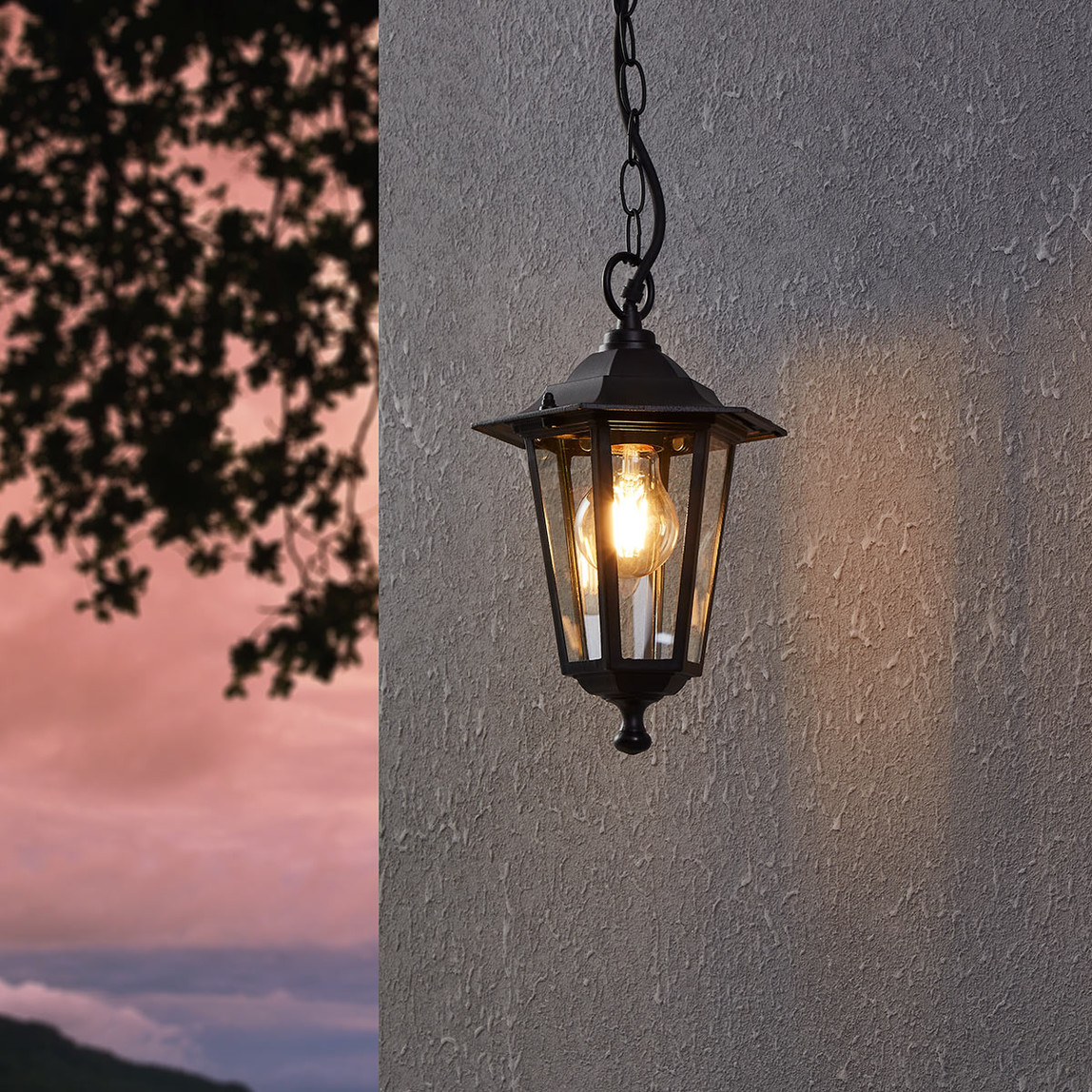    Eglo Laterna 4 Sarkıt Siyah   