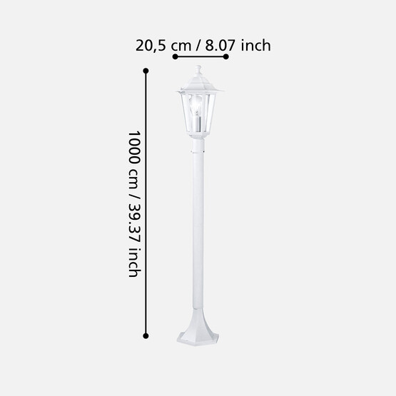 Eglo Laterna 110cm Yol Aydınlatması Beyaz  