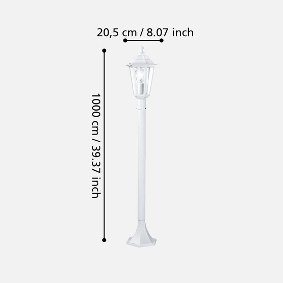 Eglo Laterna 110cm Yol Aydınlatması Beyaz  