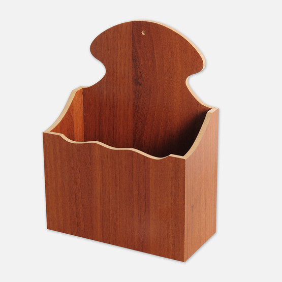 Ahşap Tekli Kapı Önü Posta Kutusu Kahverengi 