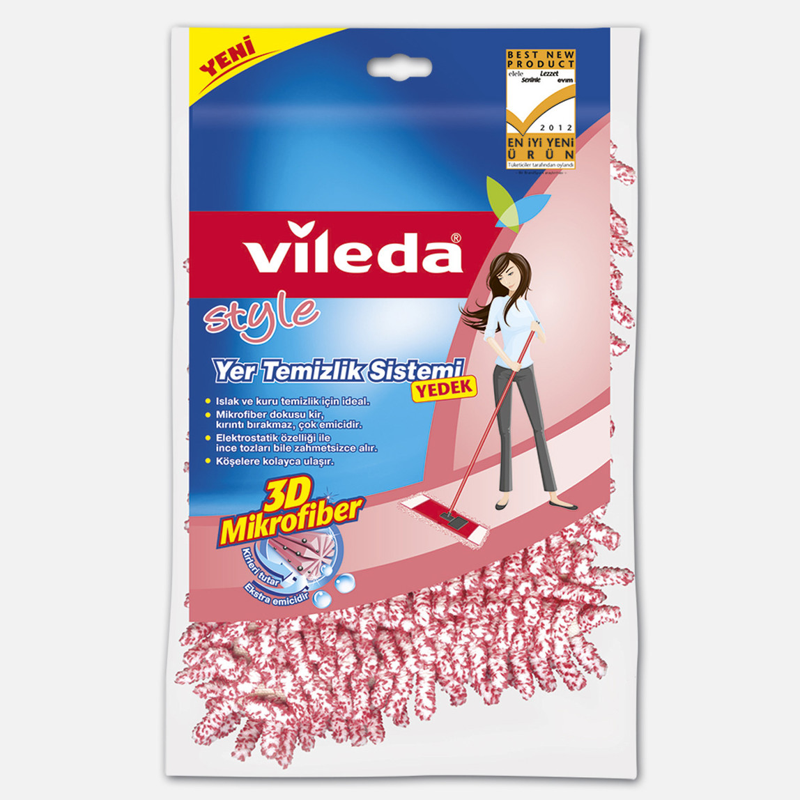    Vileda Style Mikrofiber Yer Temizlik Sistemi - Yedek  