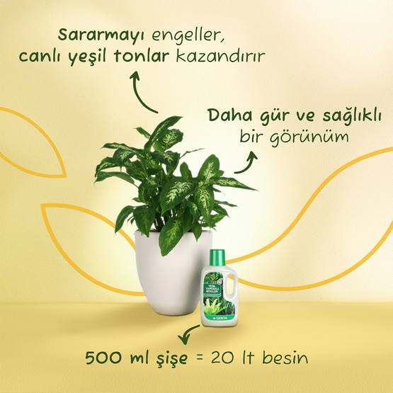 Genta Yeşil Yapraklı Bitkiler İçin Sıvı Besin  500 ml 