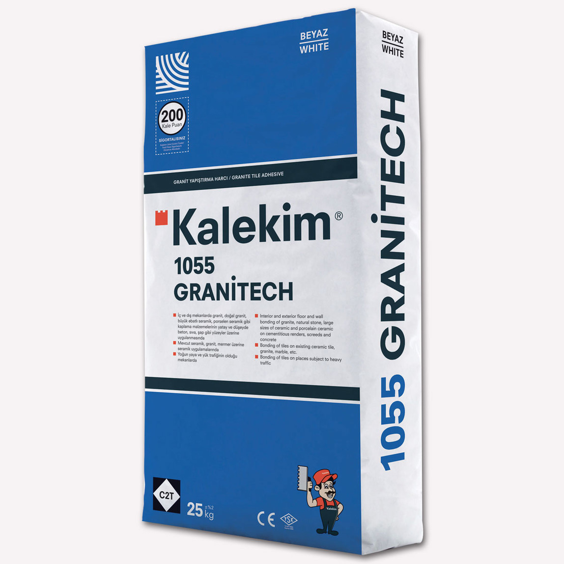    Kalekim 1055 Granitech Yapıştırma Harcı 25 Kg Beyaz 