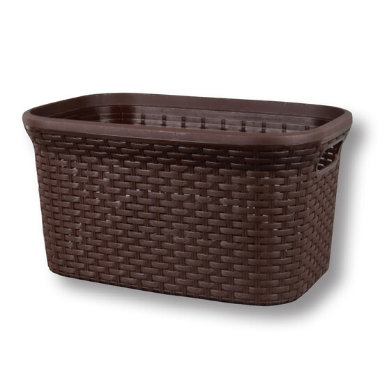 Saban Hasır Görünümlü Çamaşır Selesi 40x54 cm Kahverengi