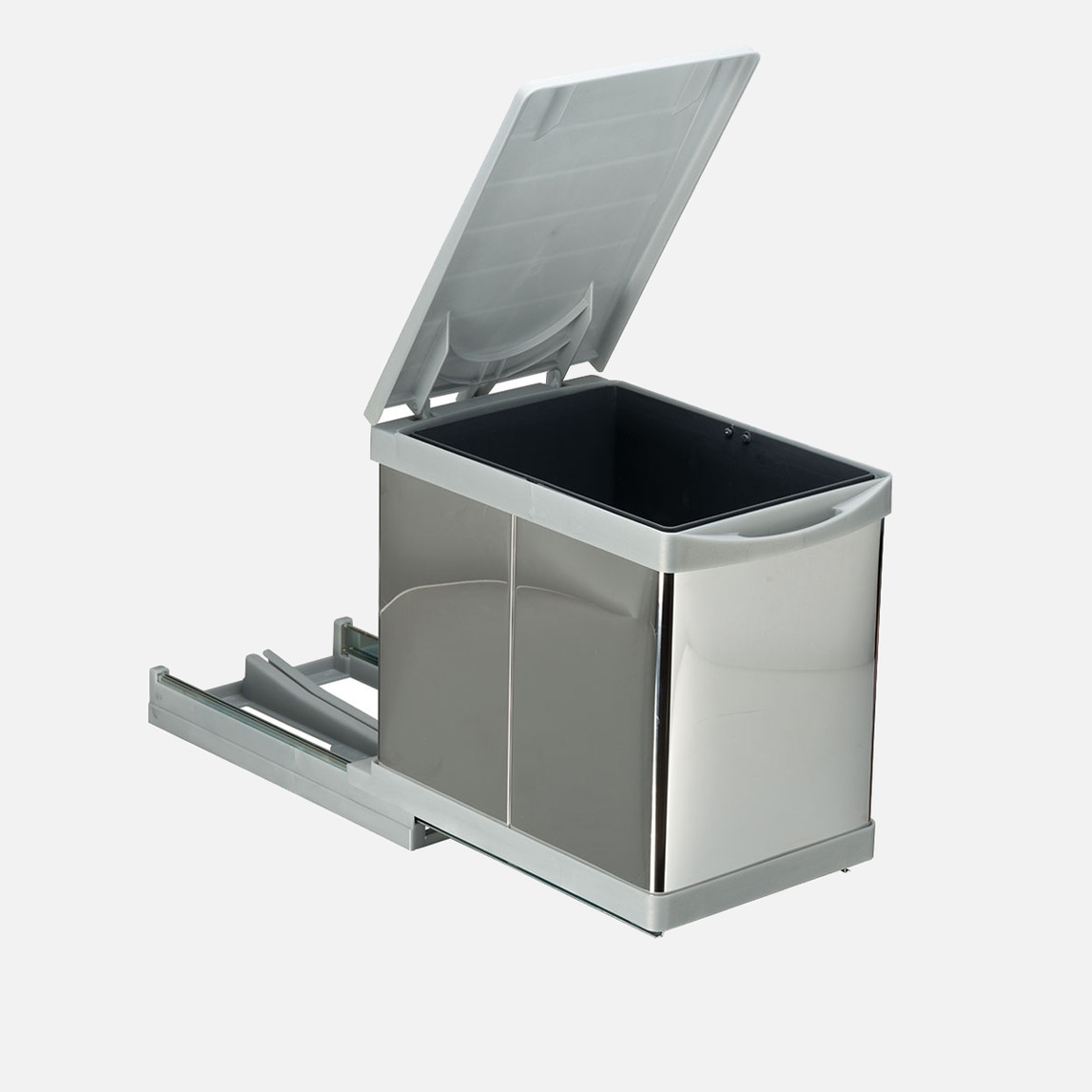    Pelikan Raylı Paslanmaz Çöp Kutusu 16L Gri 