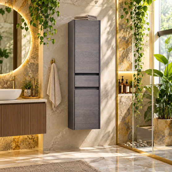 Gold Banyo Perimelis 35 cm Banyo Boy Dolabı Ceviz