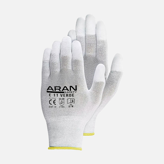Aran Safety E11 Verde Parmak Ucu Kaplı PU Eldiven