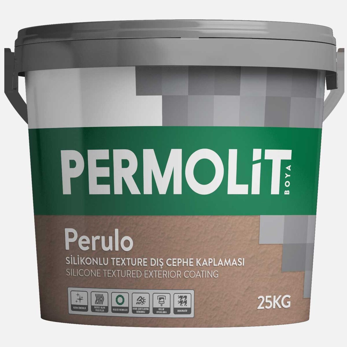    Permolit 25Kg Perulo Silikonlu Texture Beyaz 