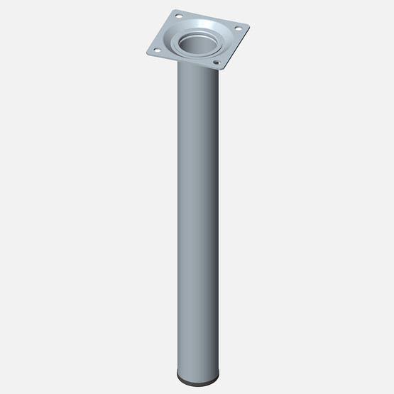 Regalux Masa Ayağı Çelik Boru Yuvarlak 300mm Paslanmaz Çelik Rengi 