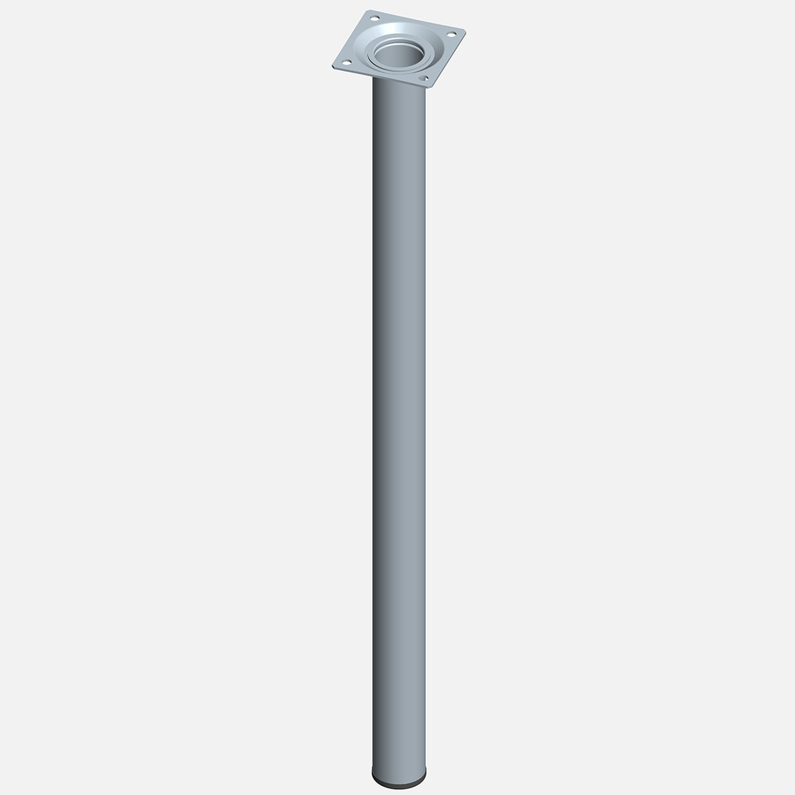    Regalux Masa Ayağı Çelik Boru Yuvarlak 600 mm Paslanmaz Çelik Rengi  