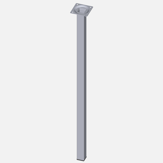 Regalux Masa Ayağı Çelik Boru Kare 600 mm Krom  