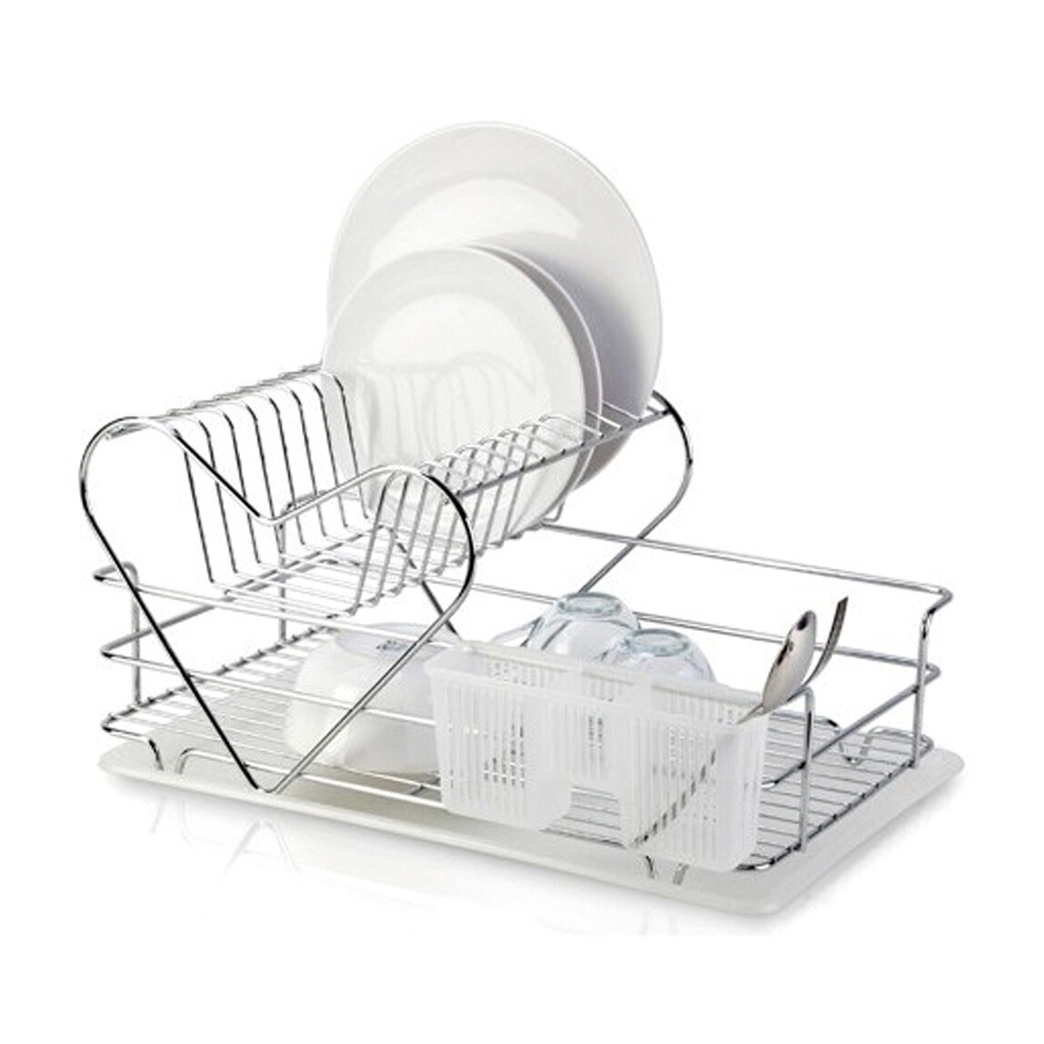    Tekno-tel Dikdörtgen 2 Katlı 32x49x25 cm Metal Tabaklık 