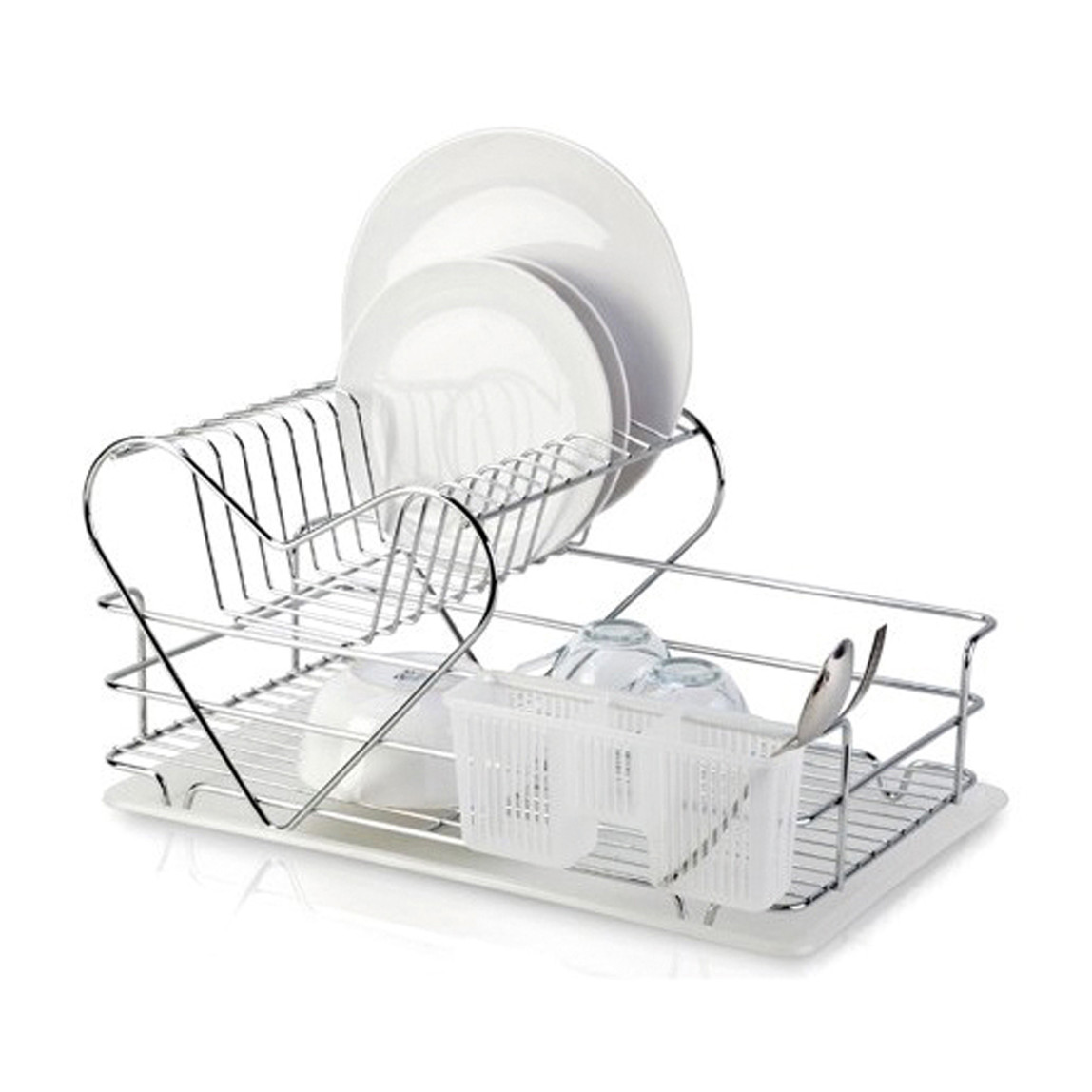    Tekno-tel Dikdörtgen 2 Katlı 32x49x25 cm Metal Tabaklık 