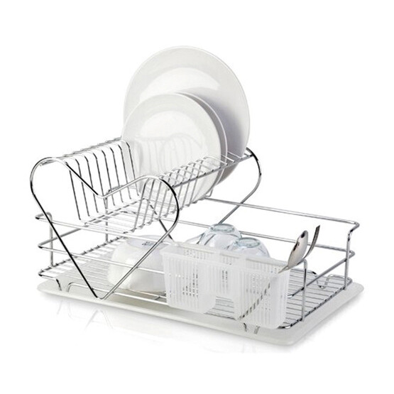 Tekno-tel Dikdörtgen 2 Katlı 32x49x25 cm Metal Tabaklık