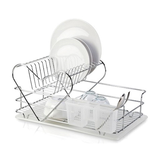 Tekno-tel Dikdörtgen 2 Katlı 32x49x25 cm Metal Tabaklık