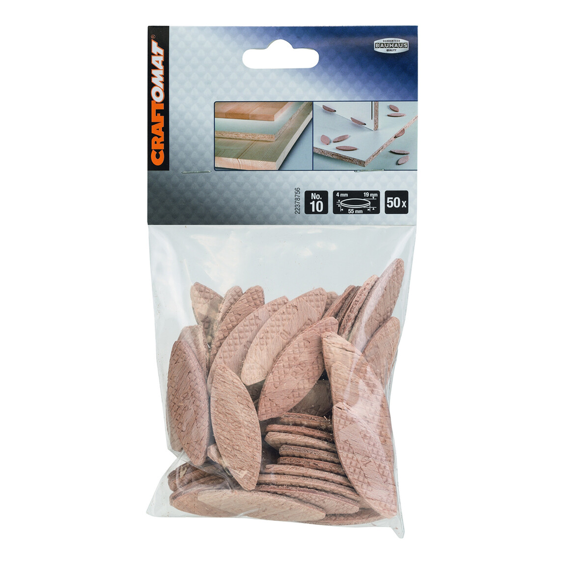    Craftomat Yassı Dübel 4x19x55 mm (50 adet)  