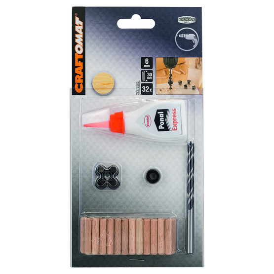Craftomat Dübel Seti 6x30 mm (32 adet) 